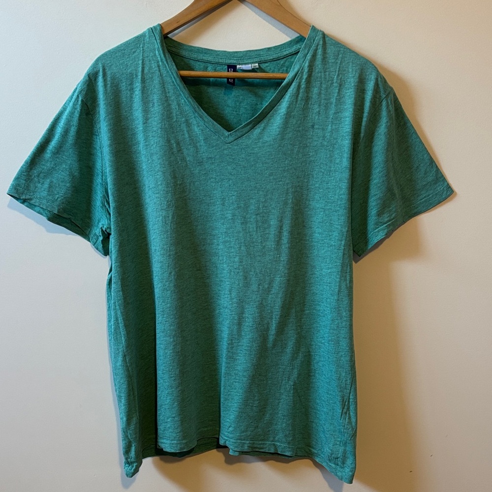 H&M Teal V-Neck Short Sleeve Top